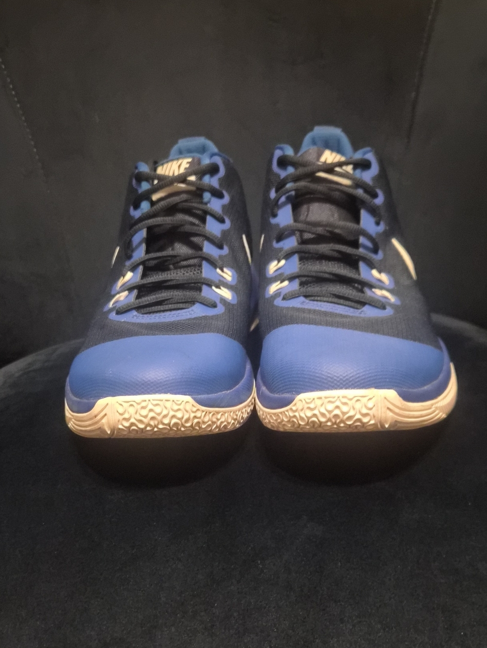 Nike Men’s Royal Blue and Black Athletic Sneakers with White Soles